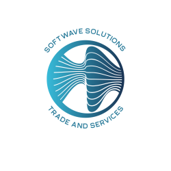 SoftWave Solutions Trade and Services logo: A distinctive design featuring modern waves and interconnected elements, symbolizing innovation, collaboration, and the dynamic range of services offered by the company.
